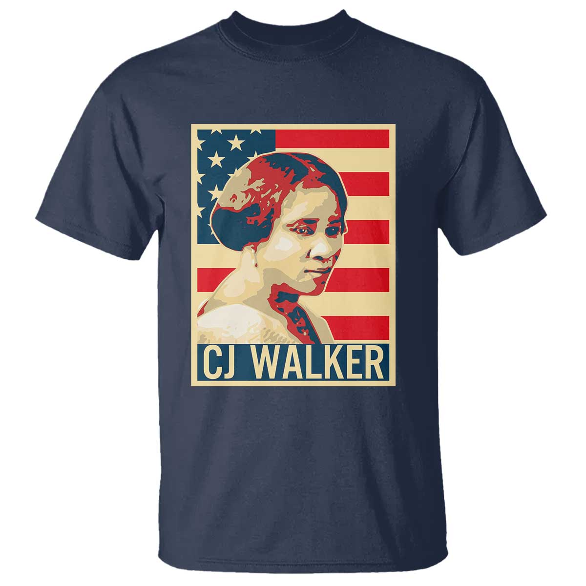 Madam CJ Walker Patriotic T Shirt Black History Month Gift - African Pride