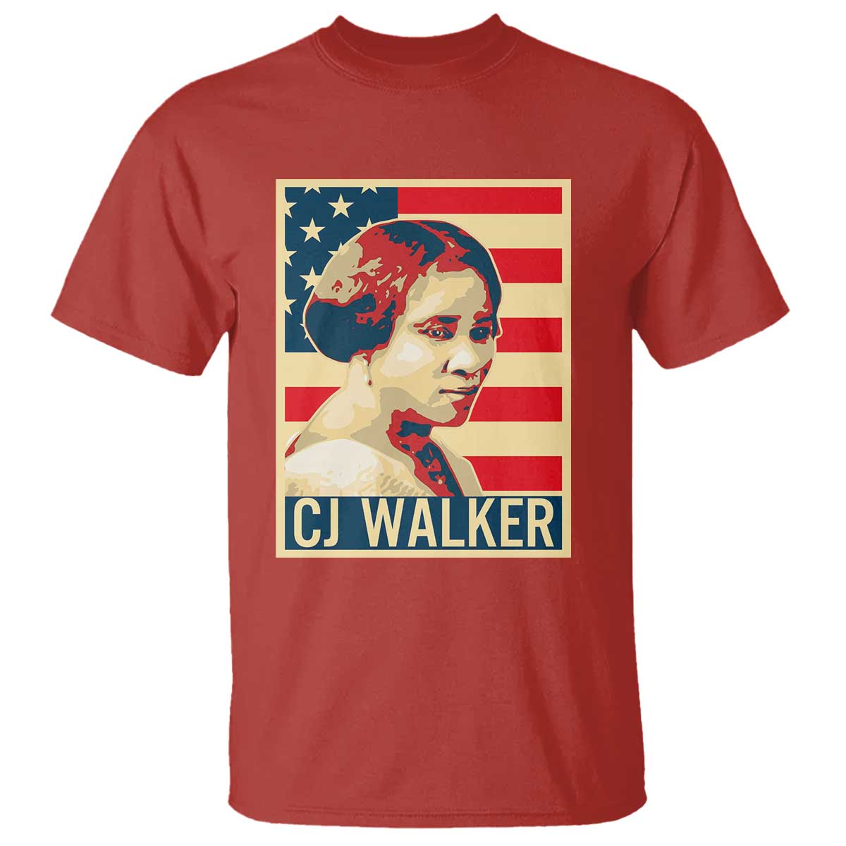 Madam CJ Walker Patriotic T Shirt Black History Month Gift - African Pride