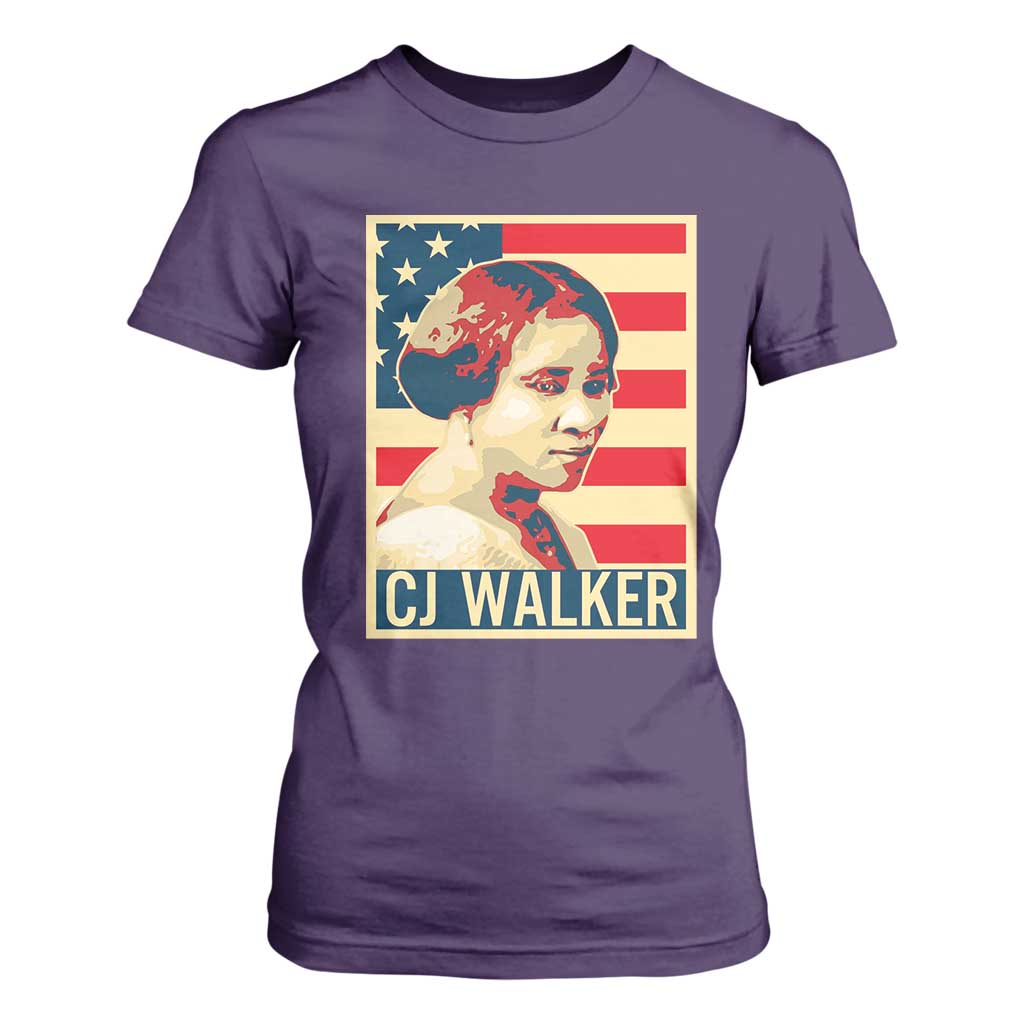 Madam CJ Walker Patriotic T Shirt For Women Black History Month Gift - African Pride