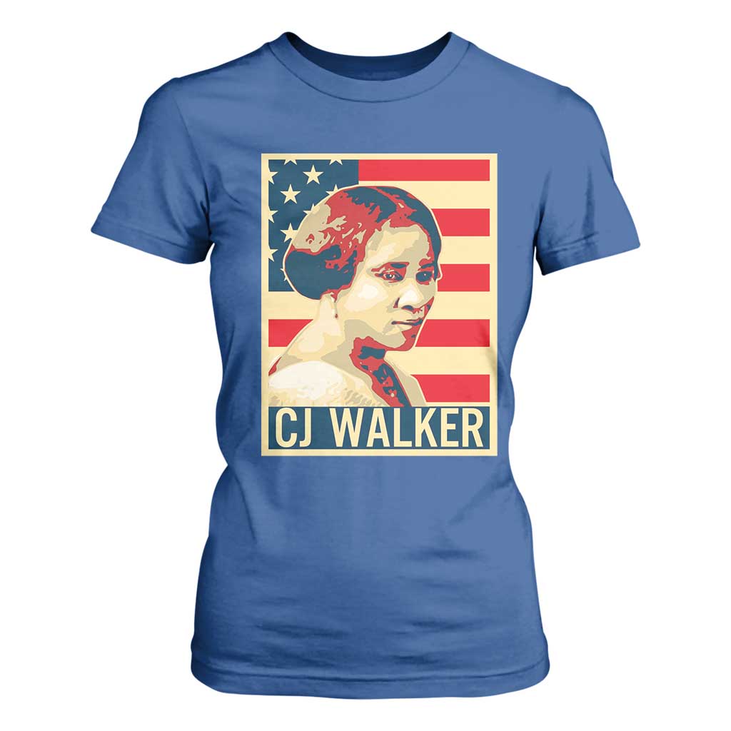 Madam CJ Walker Patriotic T Shirt For Women Black History Month Gift - African Pride