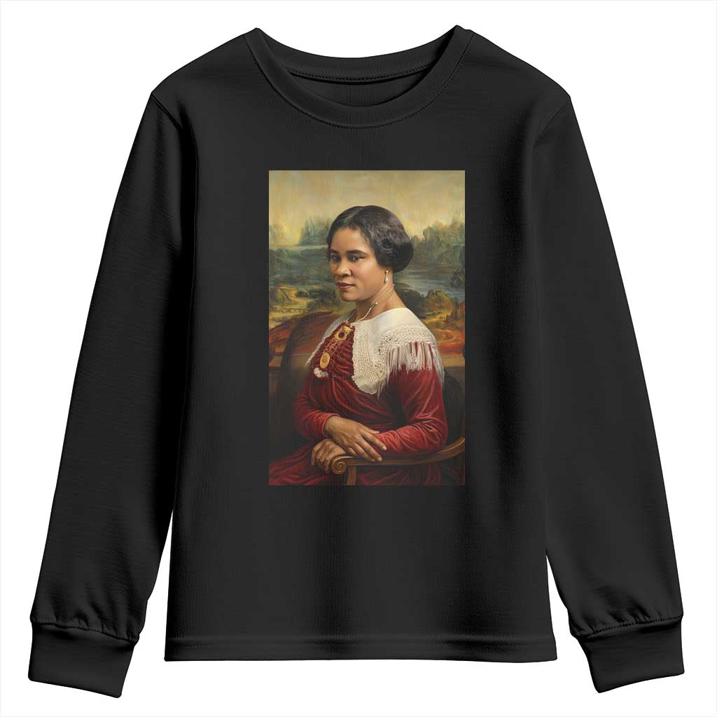 Madam CJ Walker Mona Lisa Youth Sweatshirt Black History Month Gift - African Pride