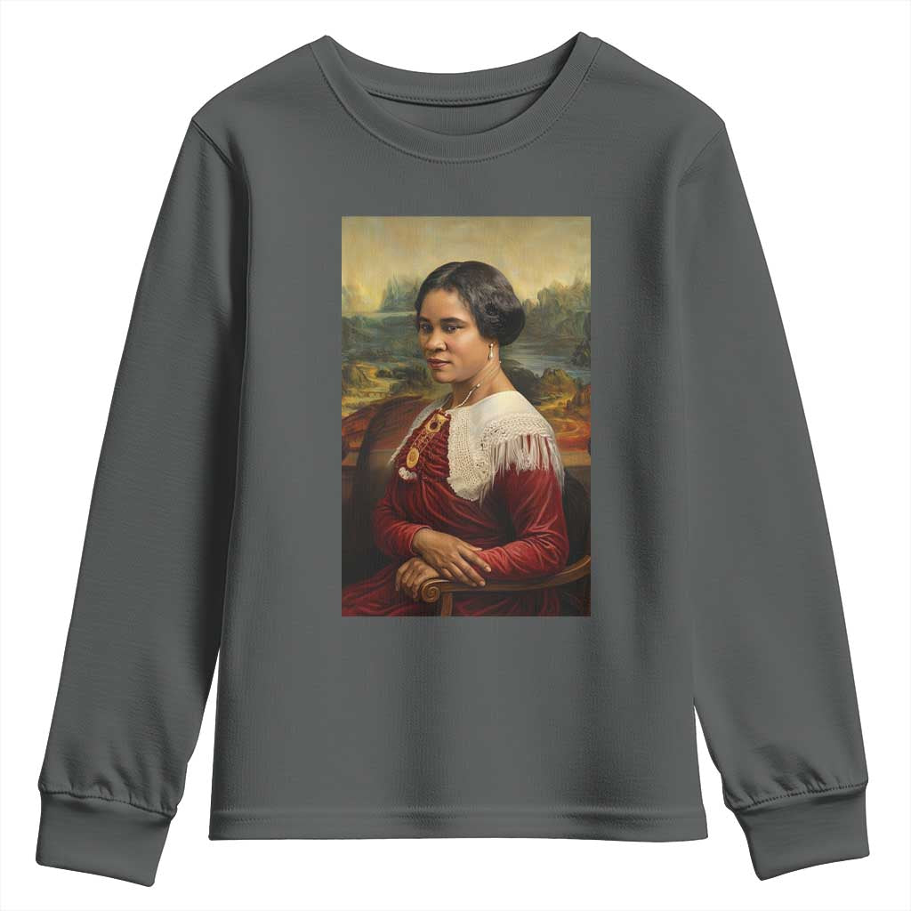 Madam CJ Walker Mona Lisa Youth Sweatshirt Black History Month Gift - African Pride