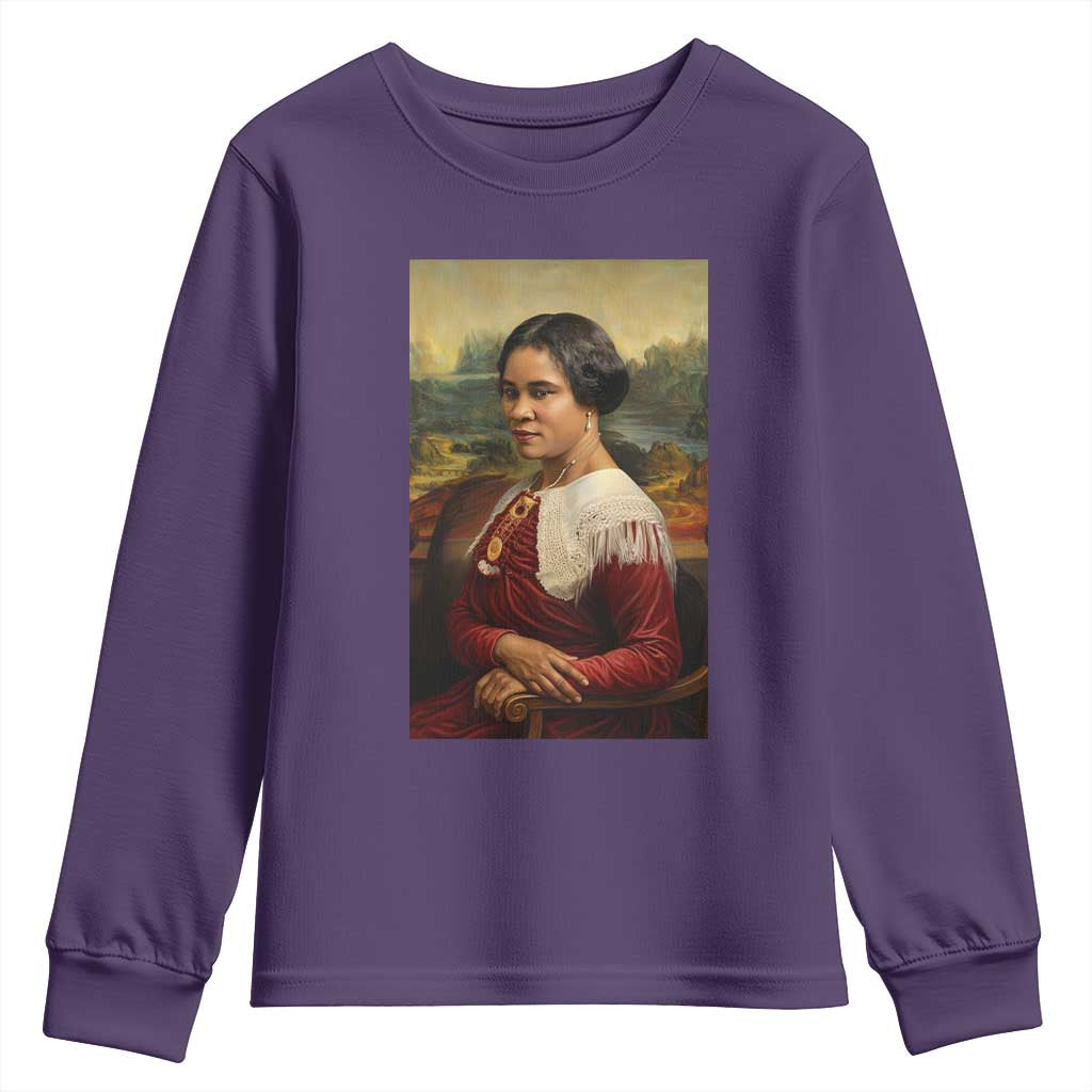 Madam CJ Walker Mona Lisa Youth Sweatshirt Black History Month Gift - African Pride