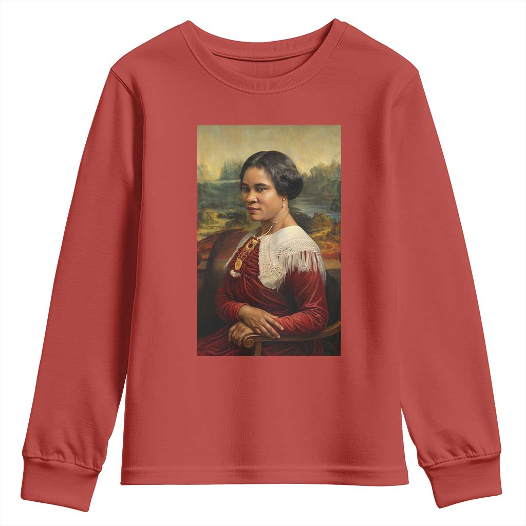 Madam CJ Walker Mona Lisa Youth Sweatshirt Black History Month Gift - African Pride