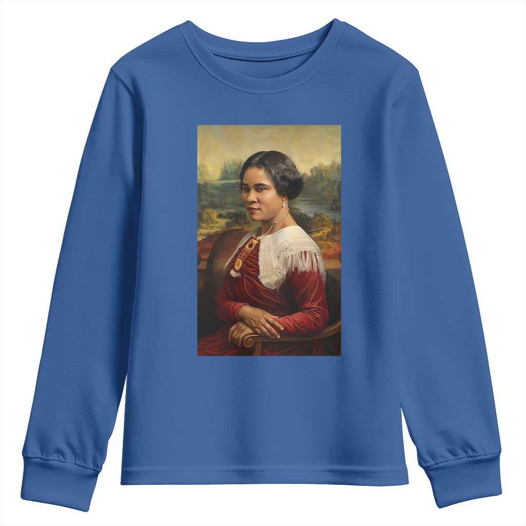 Madam CJ Walker Mona Lisa Youth Sweatshirt Black History Month Gift - African Pride