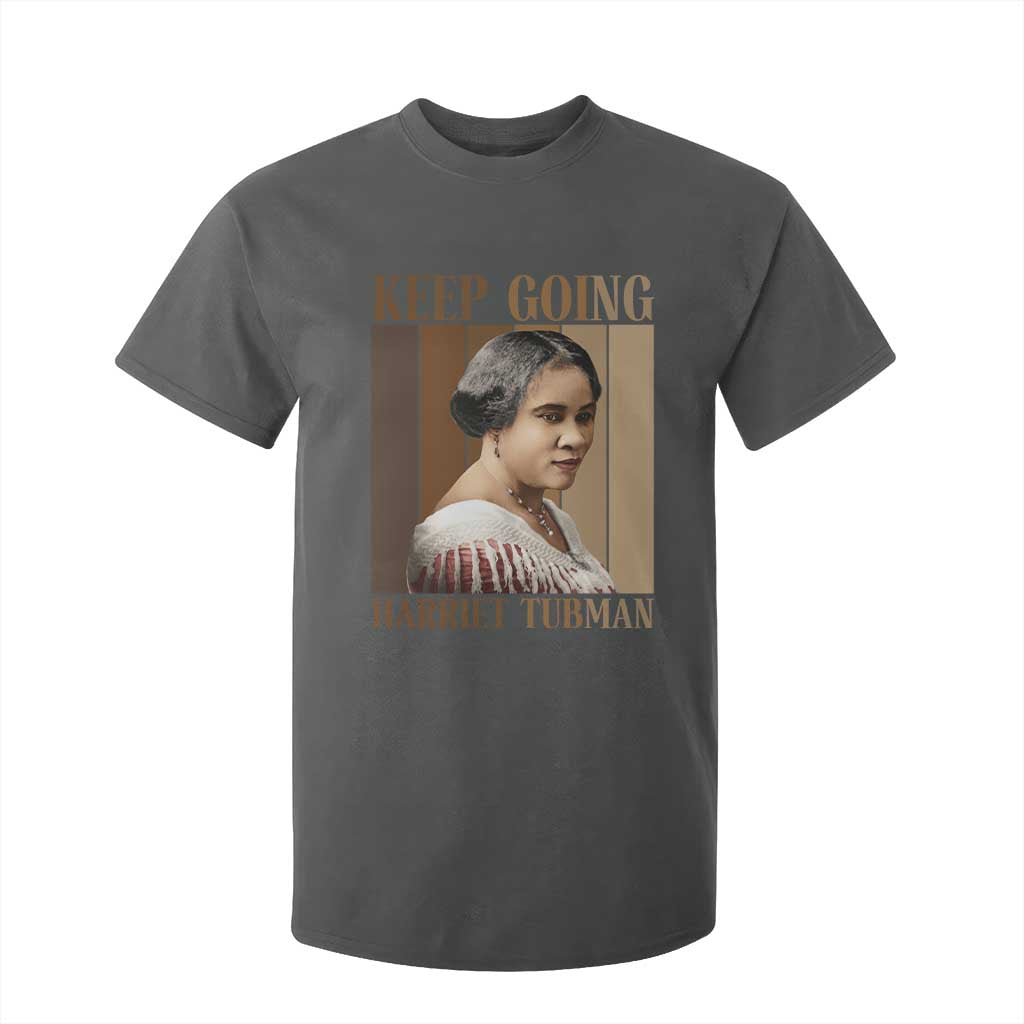 Madam CJ Walker Keep Going Retro Poster T Shirt For Kid Black History Month Gift