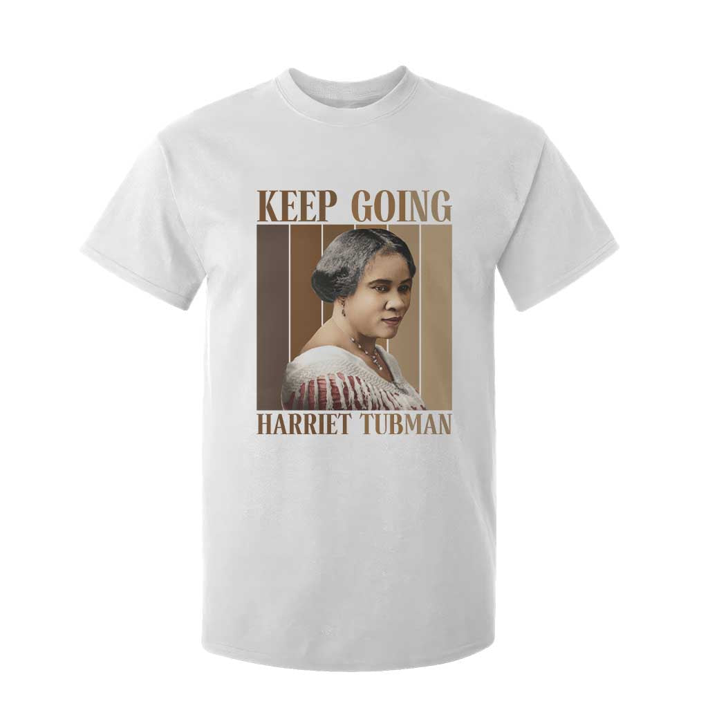 Madam CJ Walker Keep Going Retro Poster T Shirt For Kid Black History Month Gift