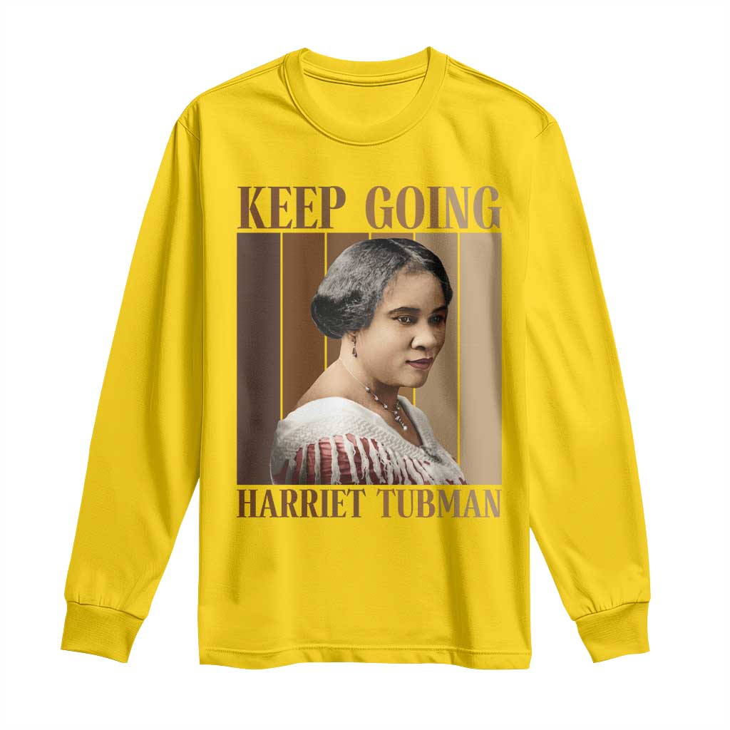 Madam CJ Walker Keep Going Retro Poster Long Sleeve Shirt Black History Month Gift