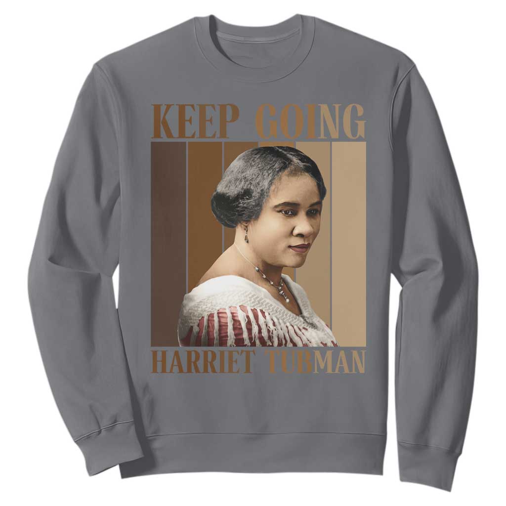 Madam CJ Walker Keep Going Retro Poster Sweatshirt Black History Month Gift