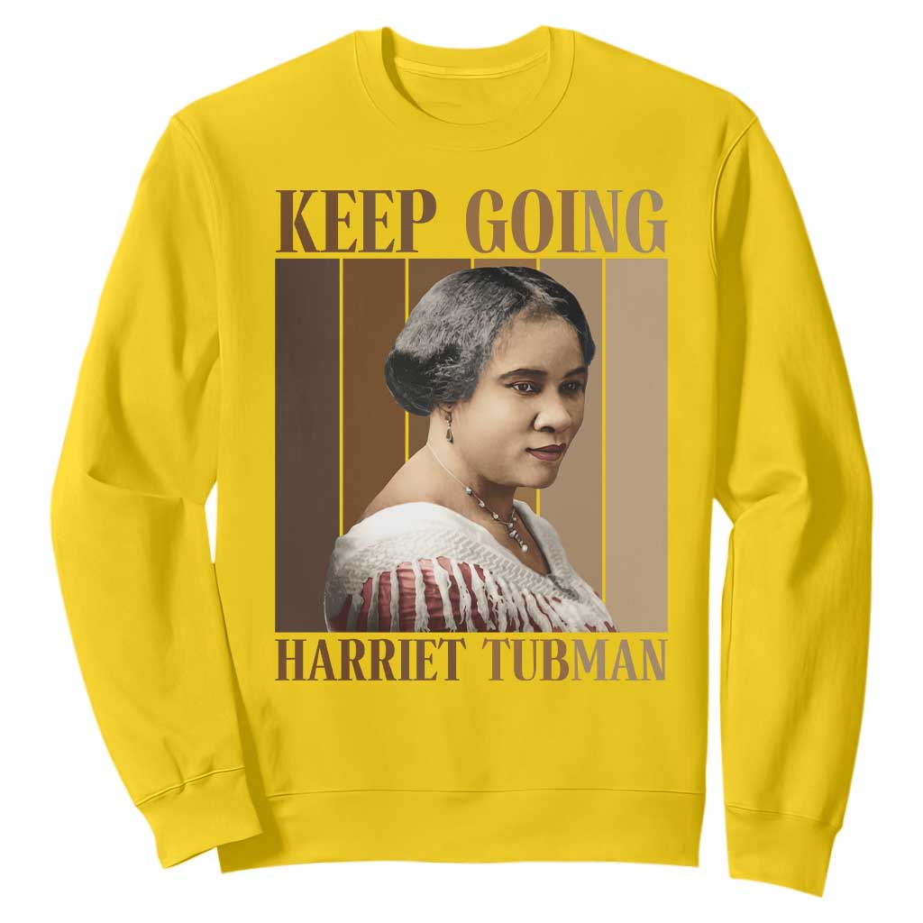 Madam CJ Walker Keep Going Retro Poster Sweatshirt Black History Month Gift