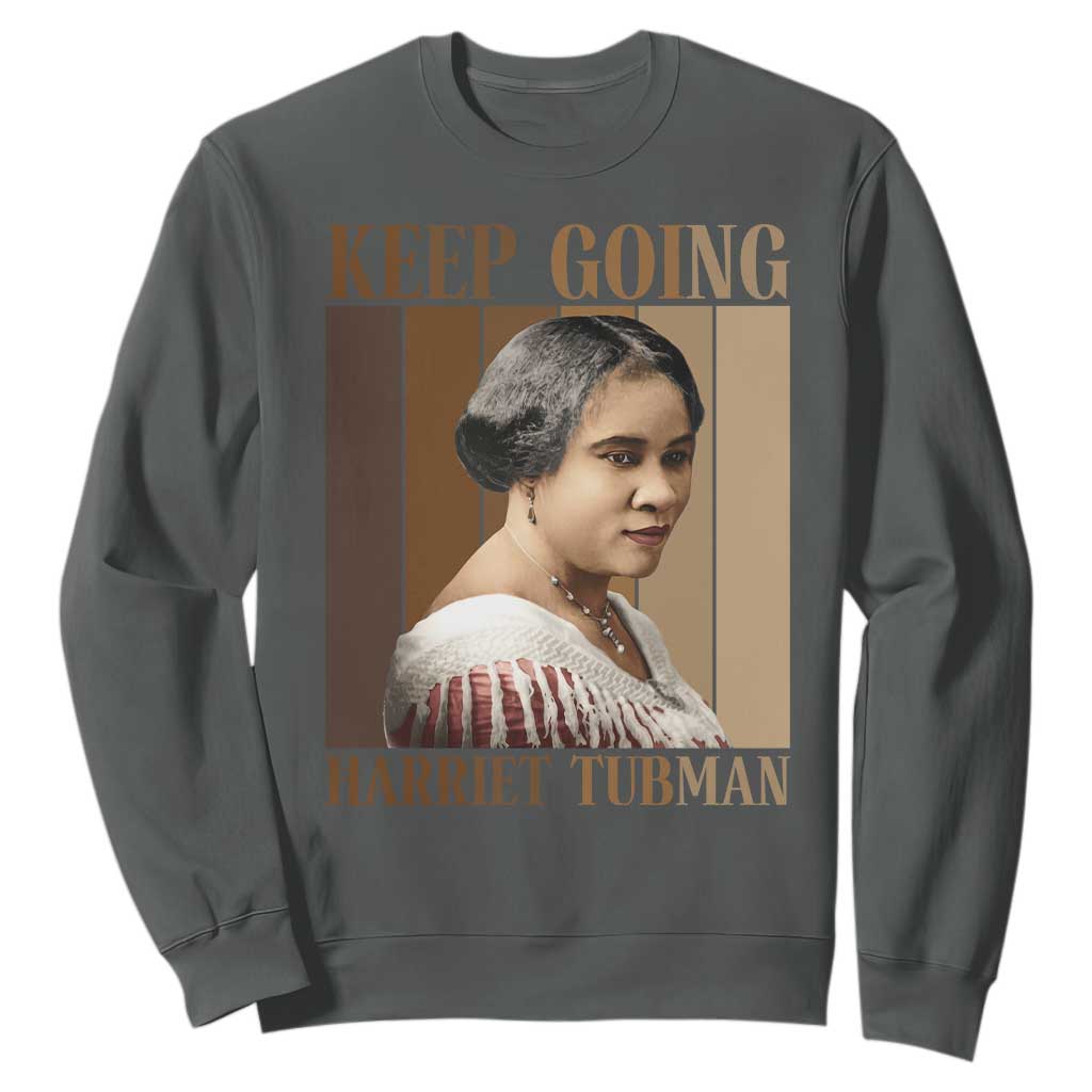 Madam CJ Walker Keep Going Retro Poster Sweatshirt Black History Month Gift
