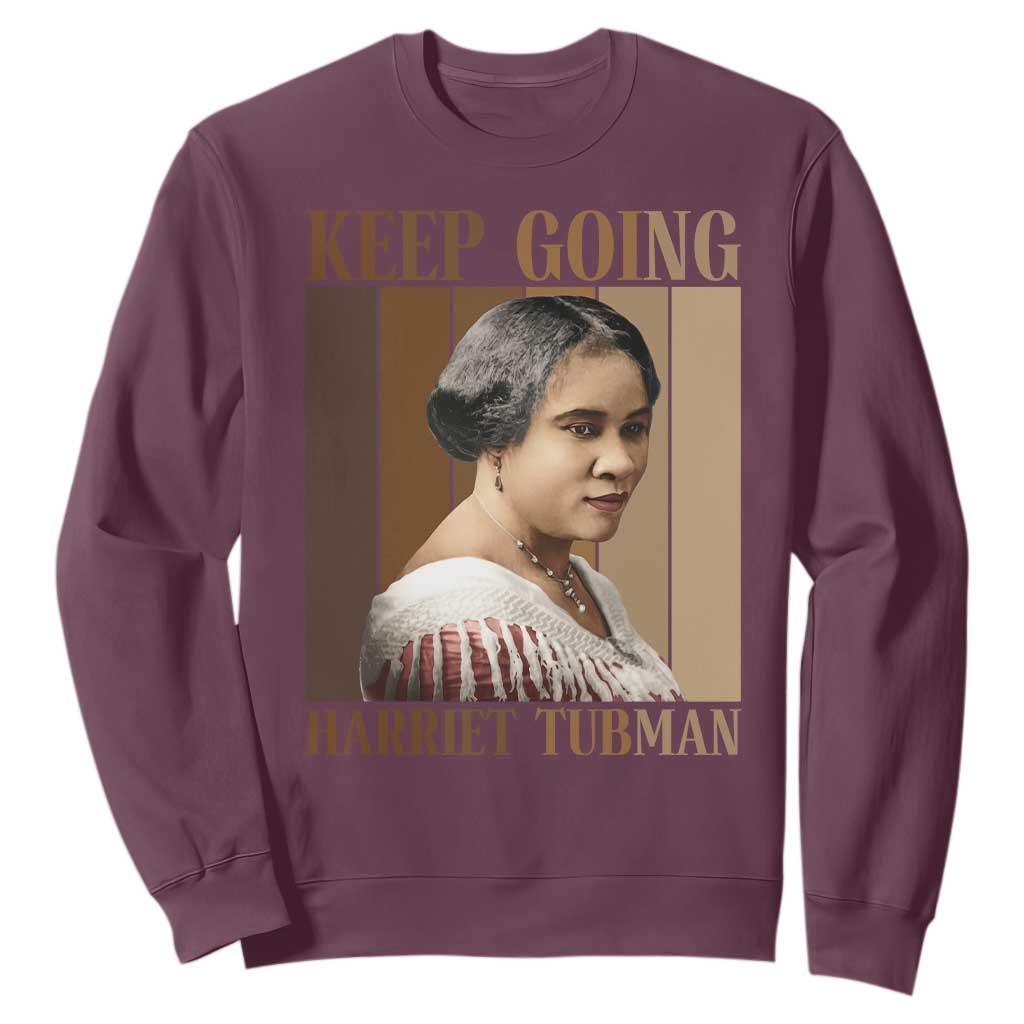 Madam CJ Walker Keep Going Retro Poster Sweatshirt Black History Month Gift