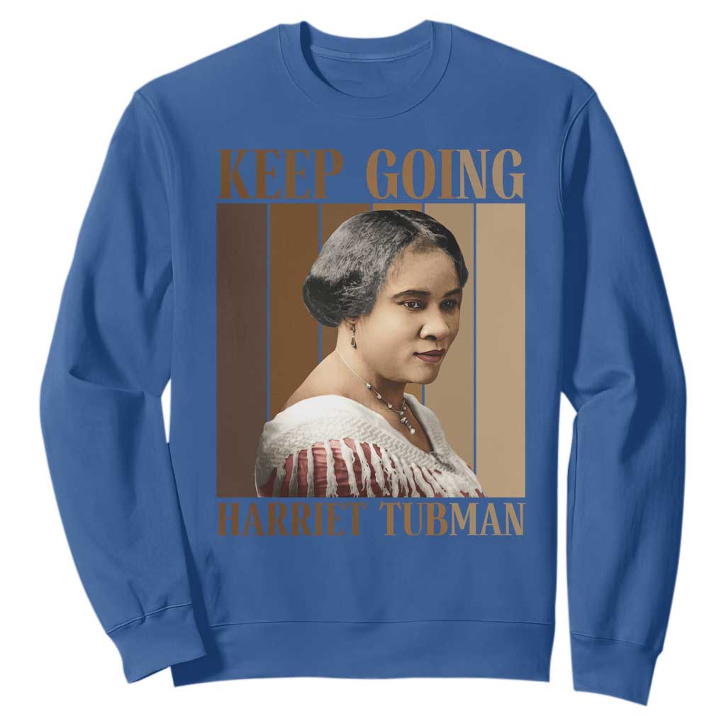 Madam CJ Walker Keep Going Retro Poster Sweatshirt Black History Month Gift