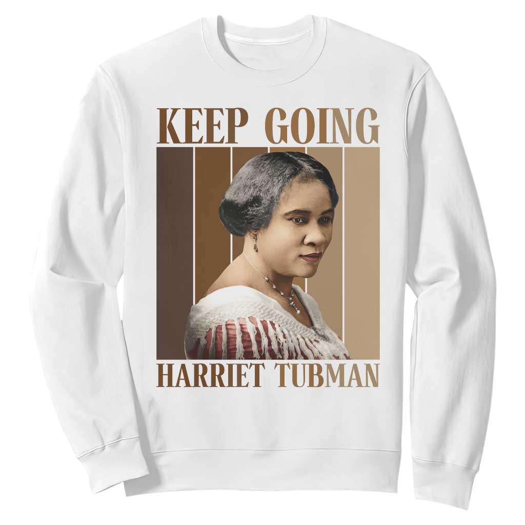 Madam CJ Walker Keep Going Retro Poster Sweatshirt Black History Month Gift