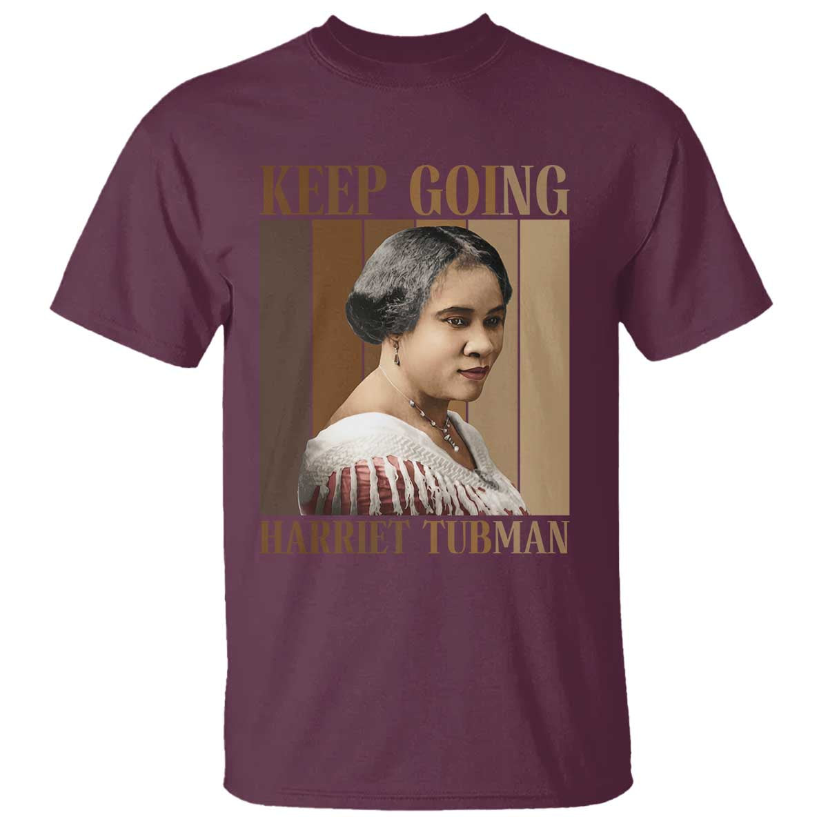 Madam CJ Walker Keep Going Retro Poster T Shirt Black History Month Gift