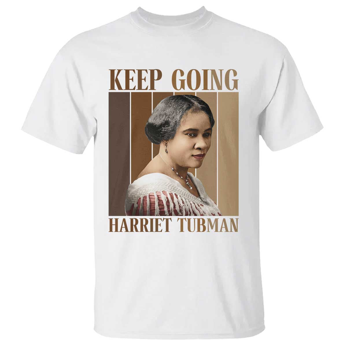 Madam CJ Walker Keep Going Retro Poster T Shirt Black History Month Gift