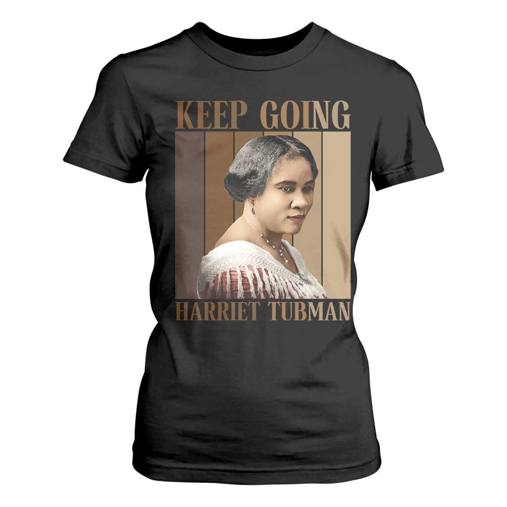 Madam CJ Walker Keep Going Retro Poster T Shirt For Women Black History Month Gift