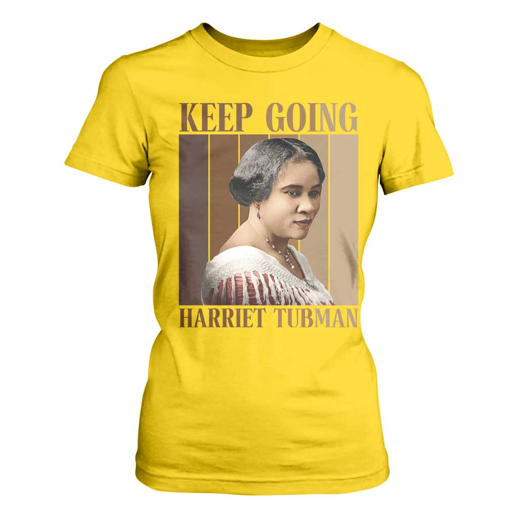 Madam CJ Walker Keep Going Retro Poster T Shirt For Women Black History Month Gift