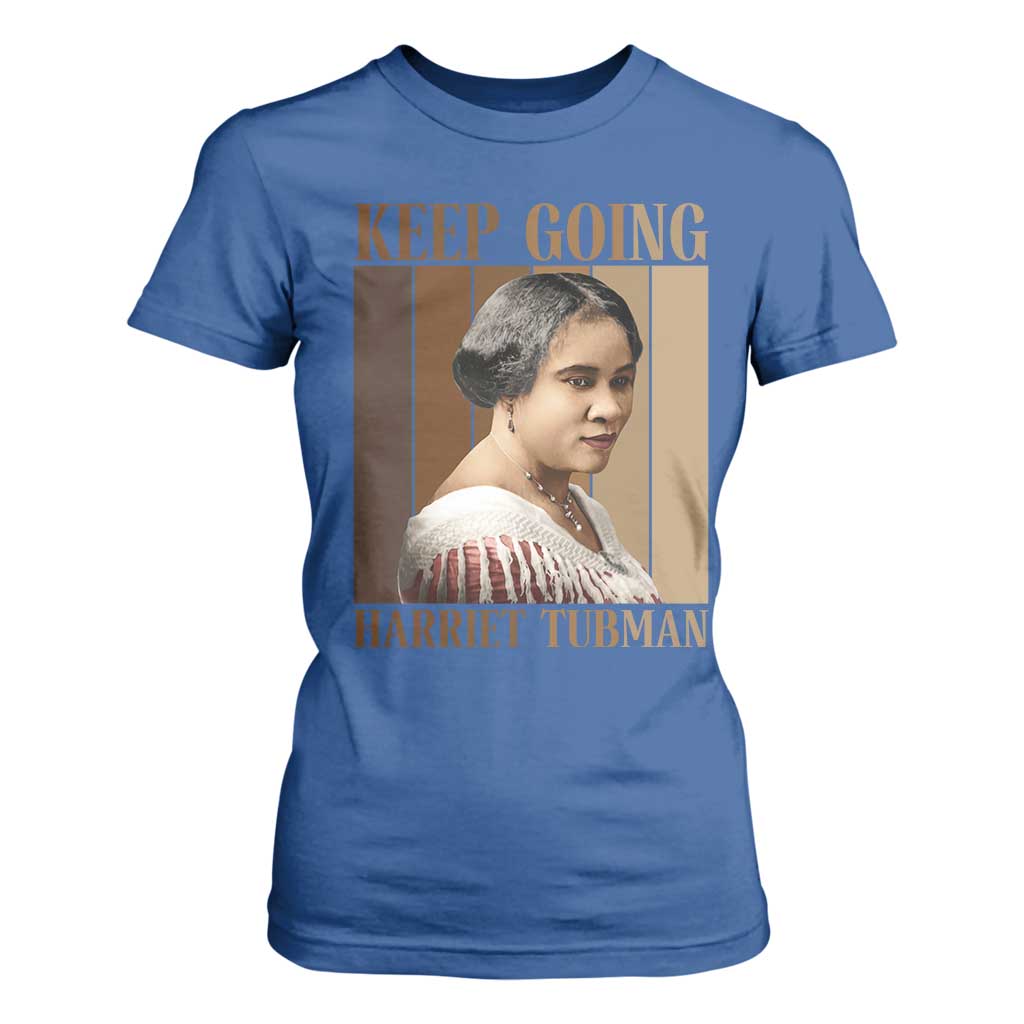 Madam CJ Walker Keep Going Retro Poster T Shirt For Women Black History Month Gift