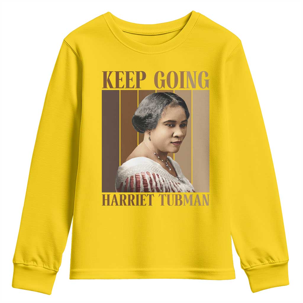 Madam CJ Walker Keep Going Retro Poster Youth Sweatshirt Black History Month Gift