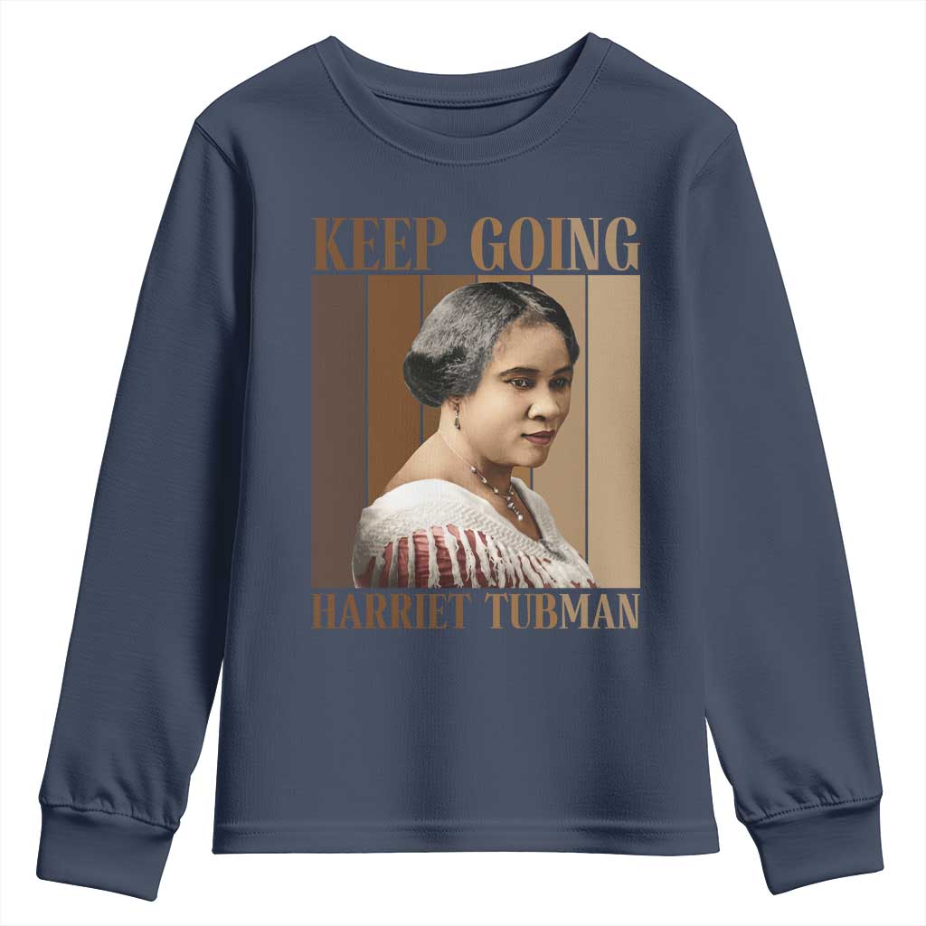 Madam CJ Walker Keep Going Retro Poster Youth Sweatshirt Black History Month Gift