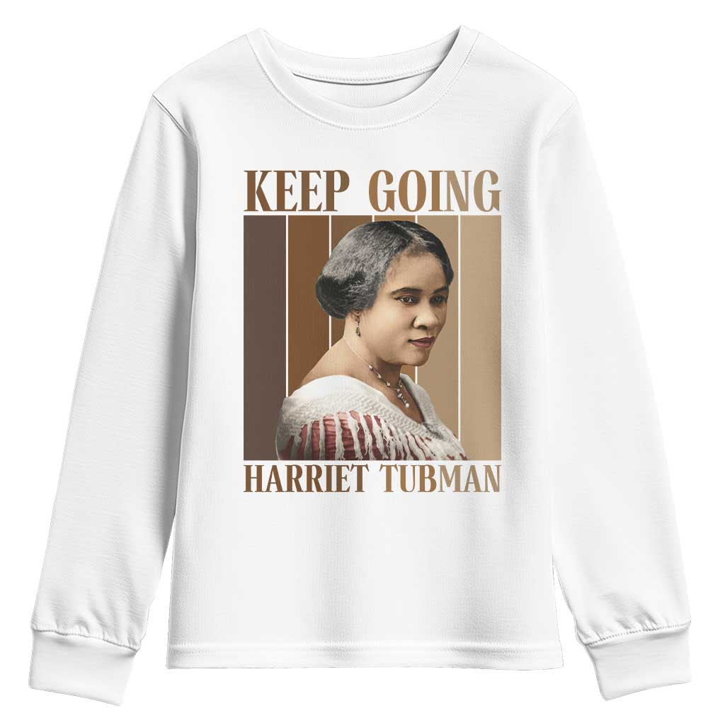 Madam CJ Walker Keep Going Retro Poster Youth Sweatshirt Black History Month Gift
