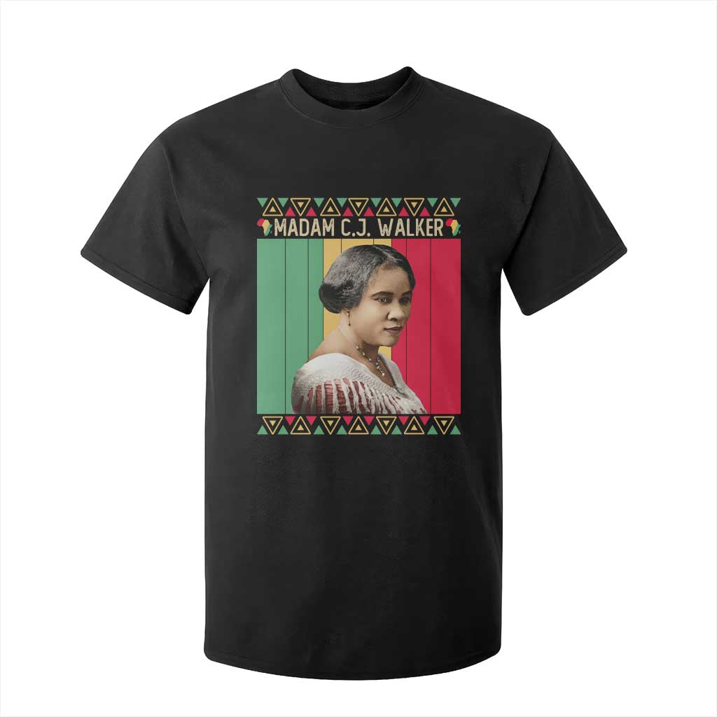 Madam CJ Walker Retro Sunset T Shirt For Kid Strong Black Woman Leader
