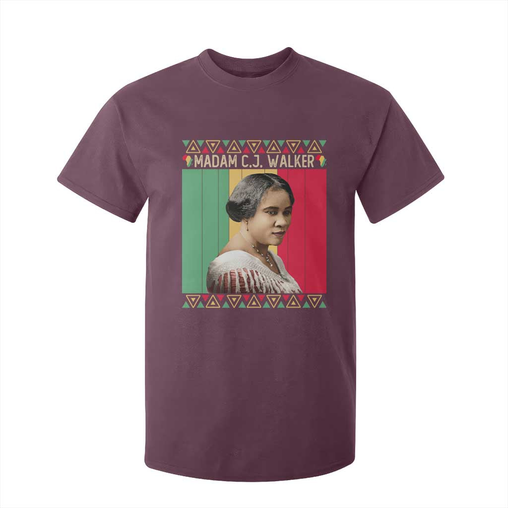 Madam CJ Walker Retro Sunset T Shirt For Kid Strong Black Woman Leader