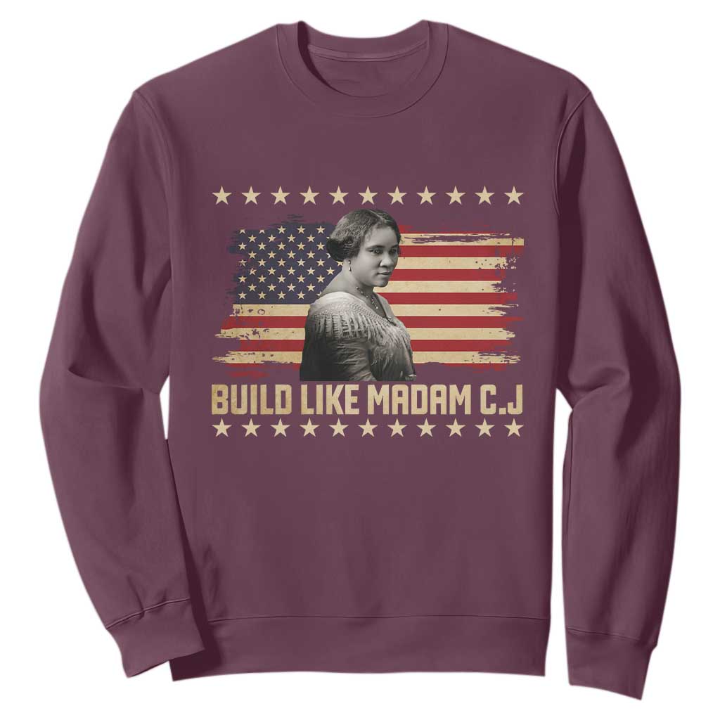 Build Like Madam CJ Walker Sweatshirt Black History Month Gift