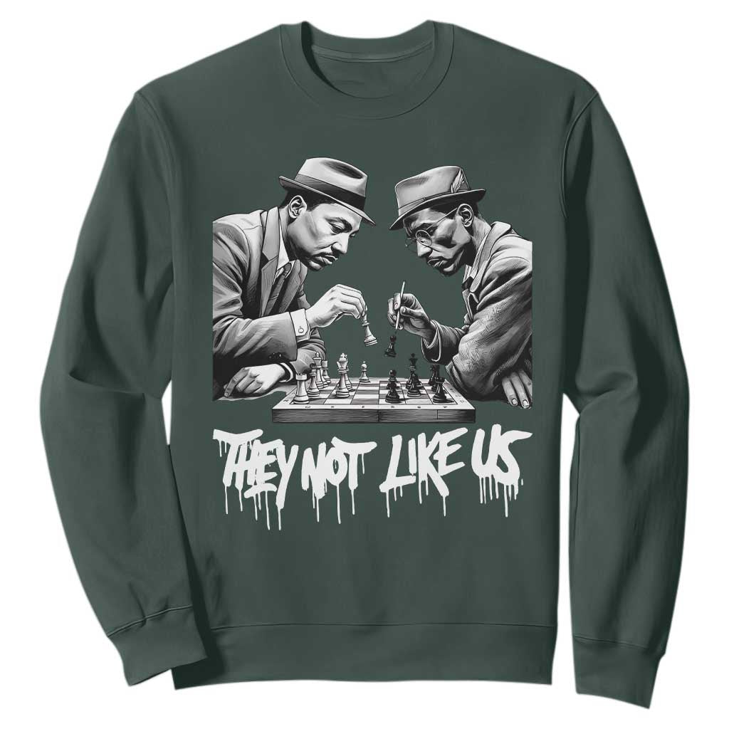 MLK And Malcolm X Sweatshirt They Not Like Us African American Heritage Gift - African Pride