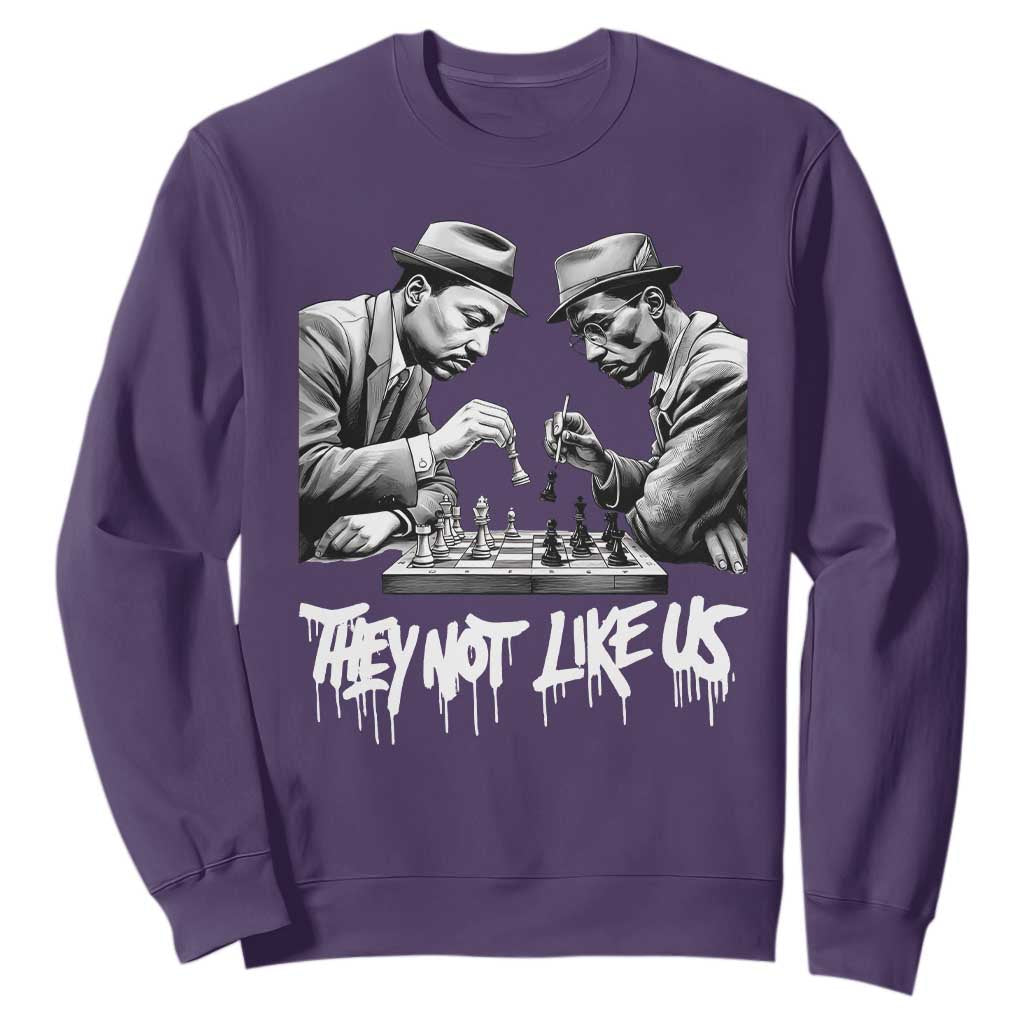 MLK And Malcolm X Sweatshirt They Not Like Us African American Heritage Gift - African Pride