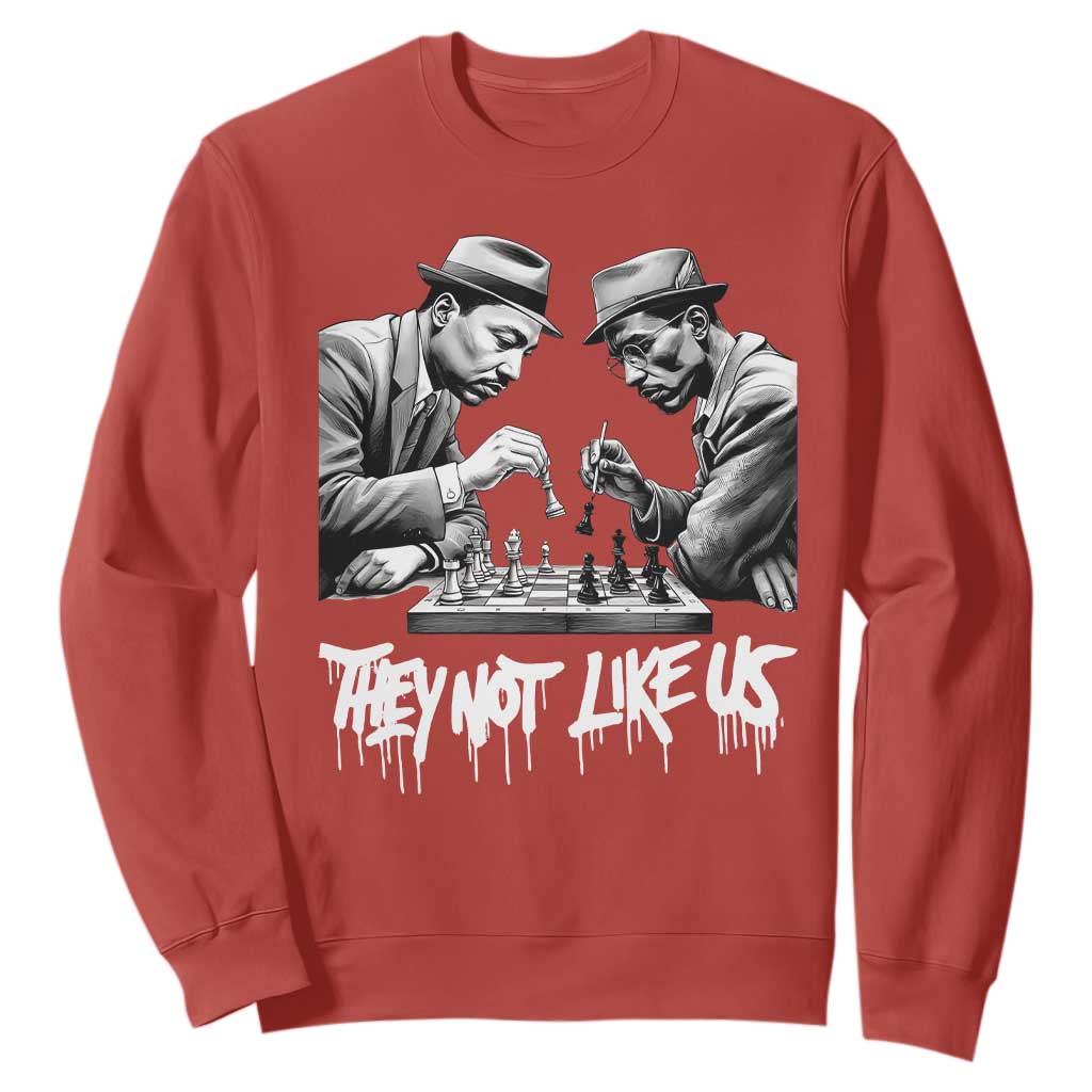 MLK And Malcolm X Sweatshirt They Not Like Us African American Heritage Gift - African Pride