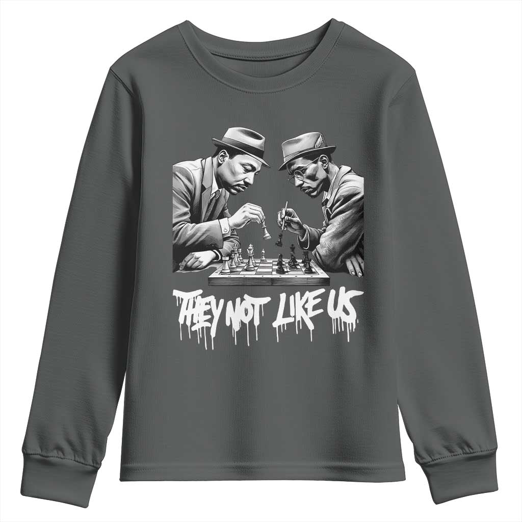 MLK And Malcolm X Youth Sweatshirt They Not Like Us African American Heritage Gift - African Pride