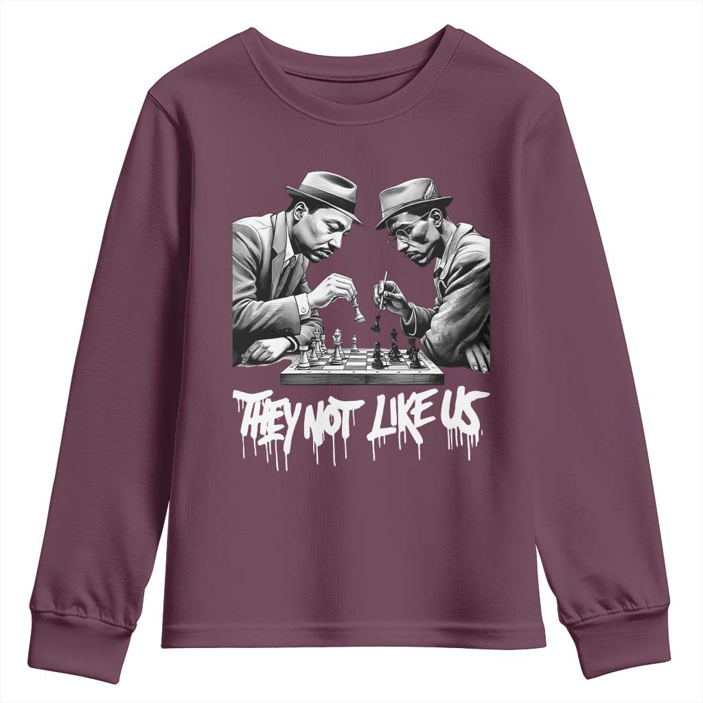 MLK And Malcolm X Youth Sweatshirt They Not Like Us African American Heritage Gift - African Pride