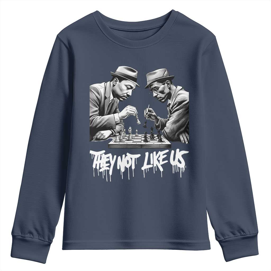 MLK And Malcolm X Youth Sweatshirt They Not Like Us African American Heritage Gift - African Pride
