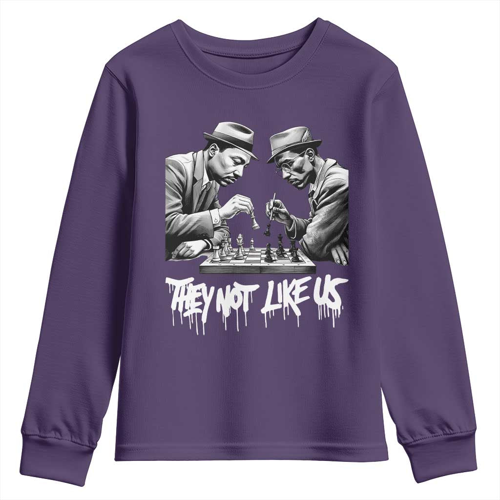 MLK And Malcolm X Youth Sweatshirt They Not Like Us African American Heritage Gift - African Pride