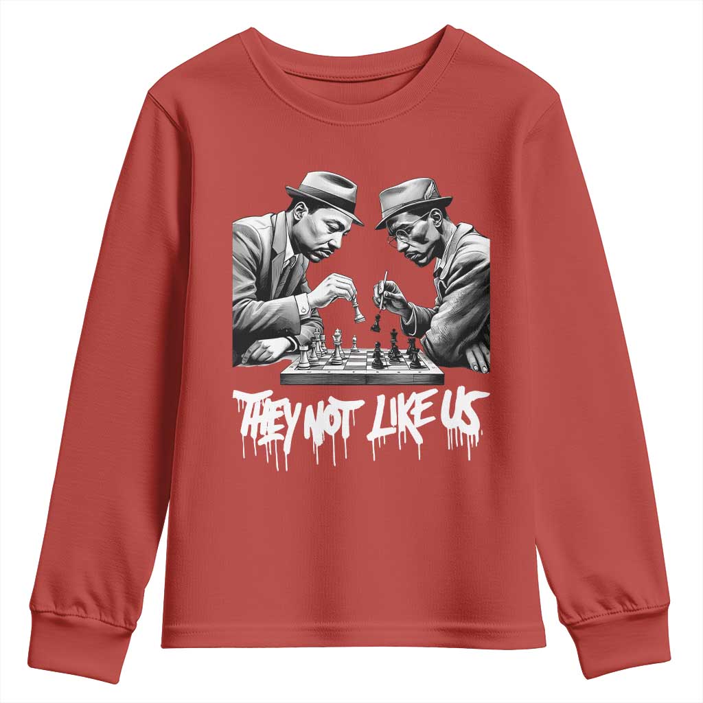 MLK And Malcolm X Youth Sweatshirt They Not Like Us African American Heritage Gift - African Pride