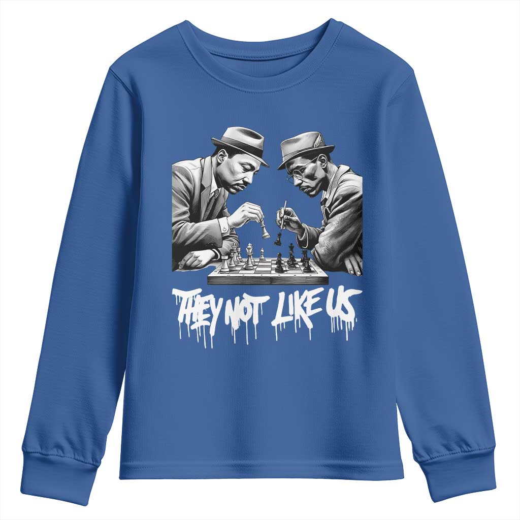 MLK And Malcolm X Youth Sweatshirt They Not Like Us African American Heritage Gift - African Pride