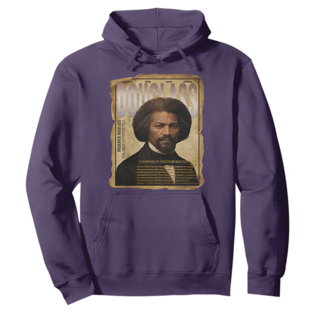 Frederick Douglass Historical Newspaper Hoodie The Sage Of Cedar Hill - African Pride