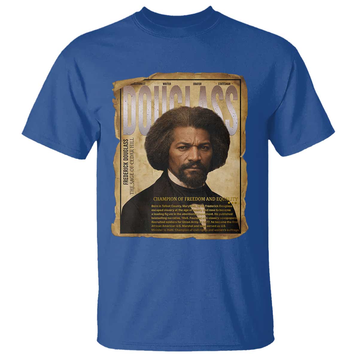 Frederick Douglass Historical Newspaper T Shirt The Sage Of Cedar Hill - African Pride