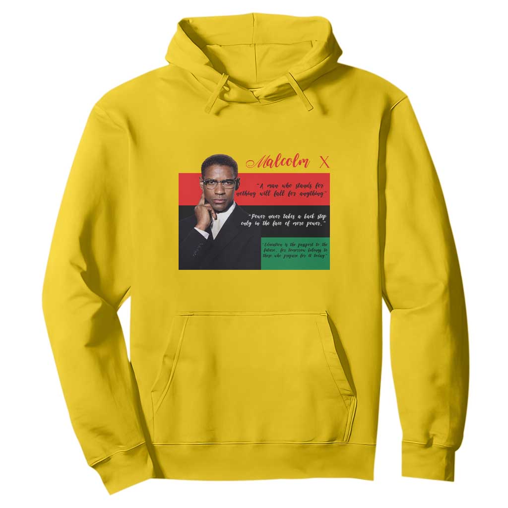Motivational Malcolm X Quote Hoodie Black History Month Gift - African Pride