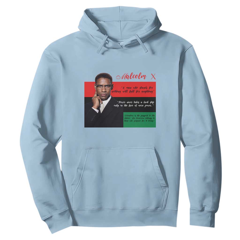 Motivational Malcolm X Quote Hoodie Black History Month Gift - African Pride