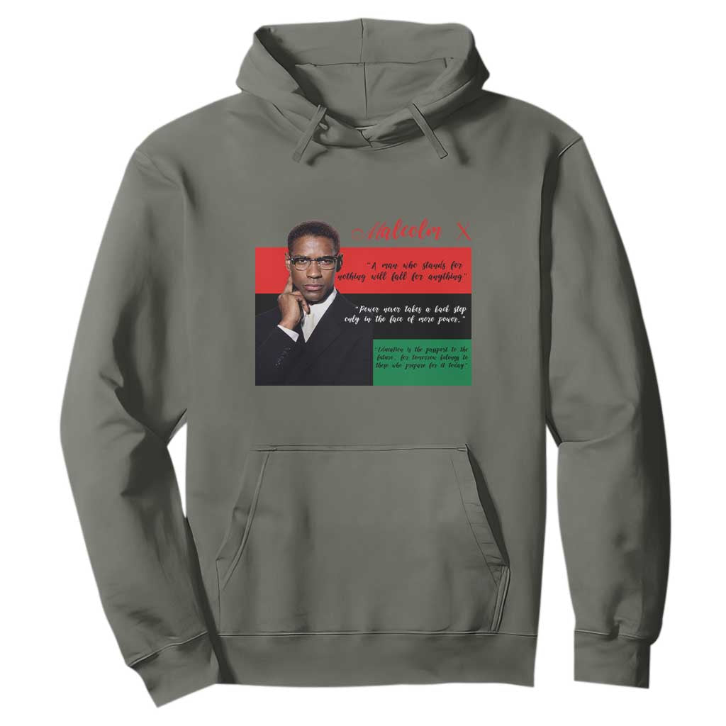 Motivational Malcolm X Quote Hoodie Black History Month Gift - African Pride