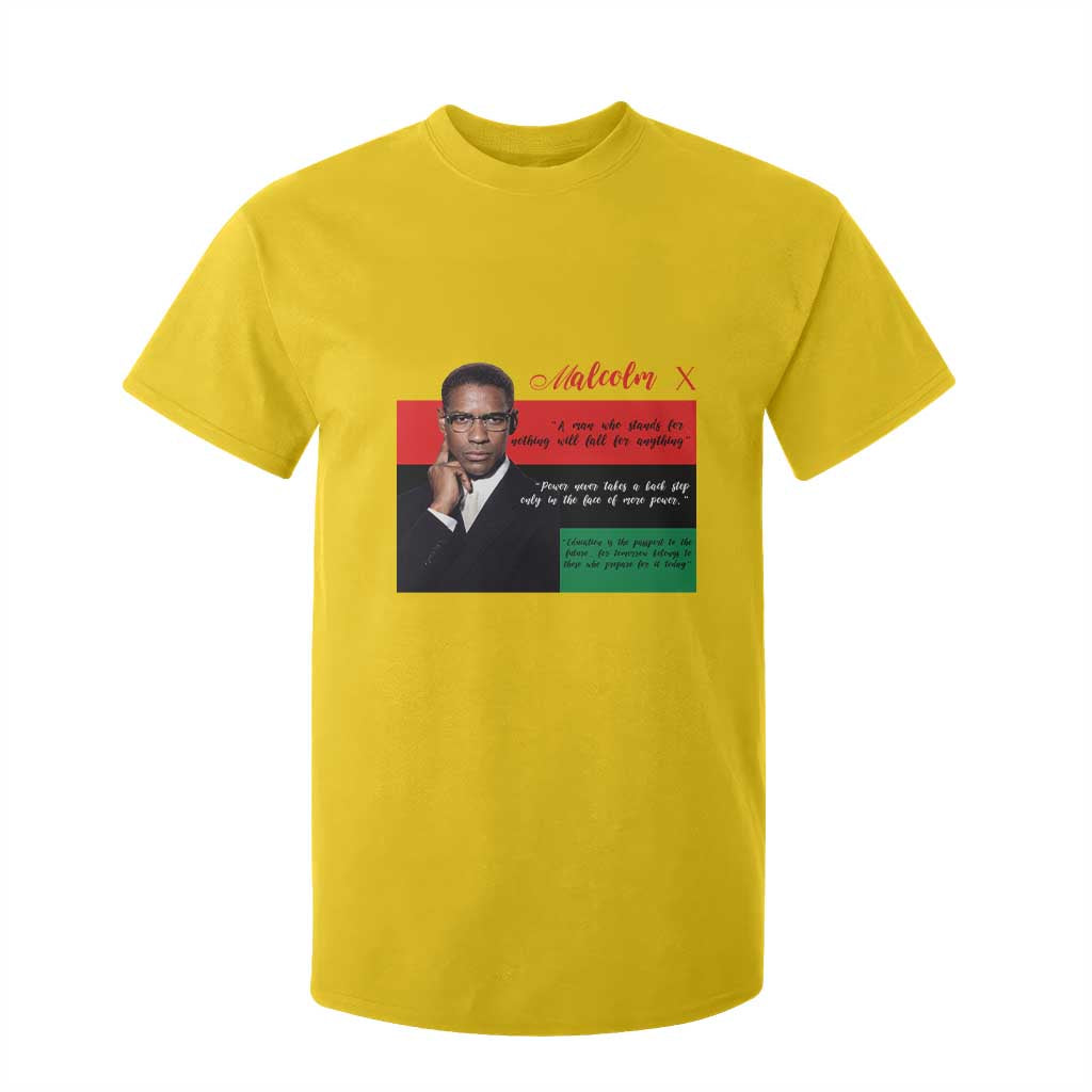 Motivational Malcolm X Quote T Shirt For Kid Black History Month Gift - African Pride