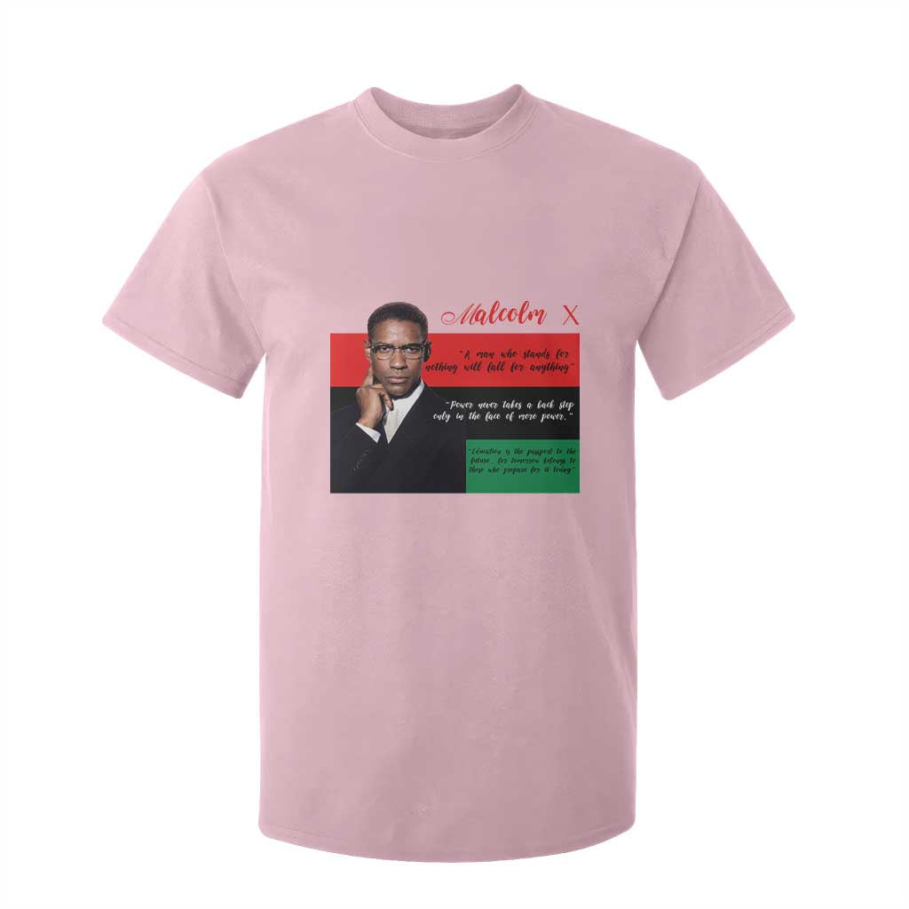 Motivational Malcolm X Quote T Shirt For Kid Black History Month Gift - African Pride