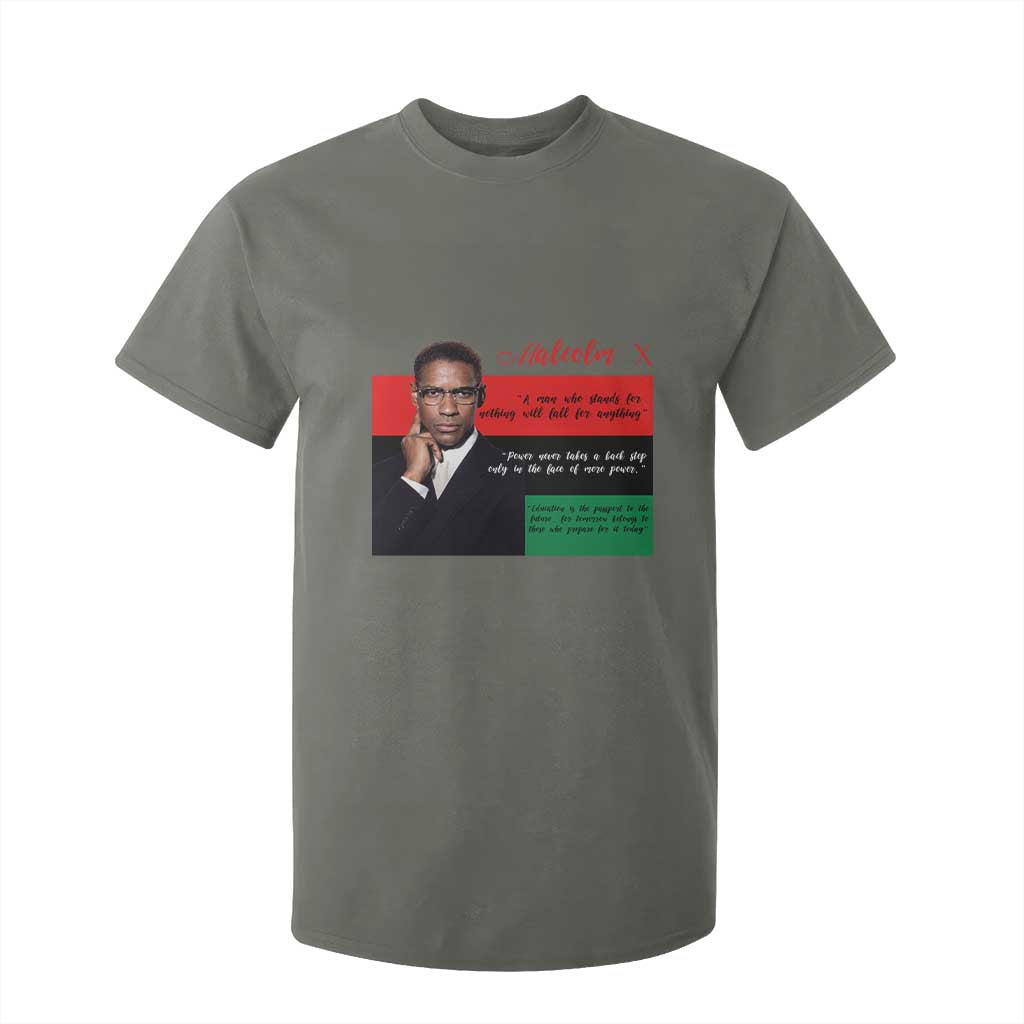 Motivational Malcolm X Quote T Shirt For Kid Black History Month Gift - African Pride