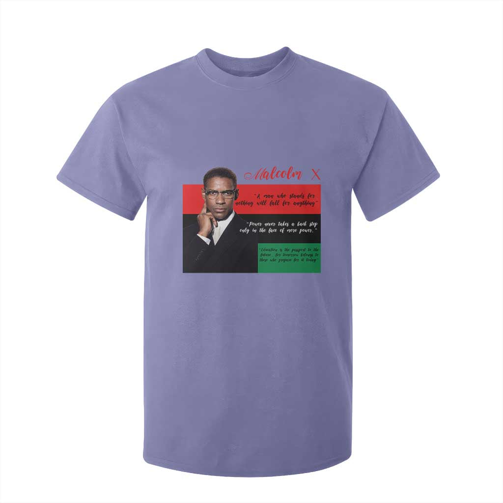Motivational Malcolm X Quote T Shirt For Kid Black History Month Gift - African Pride