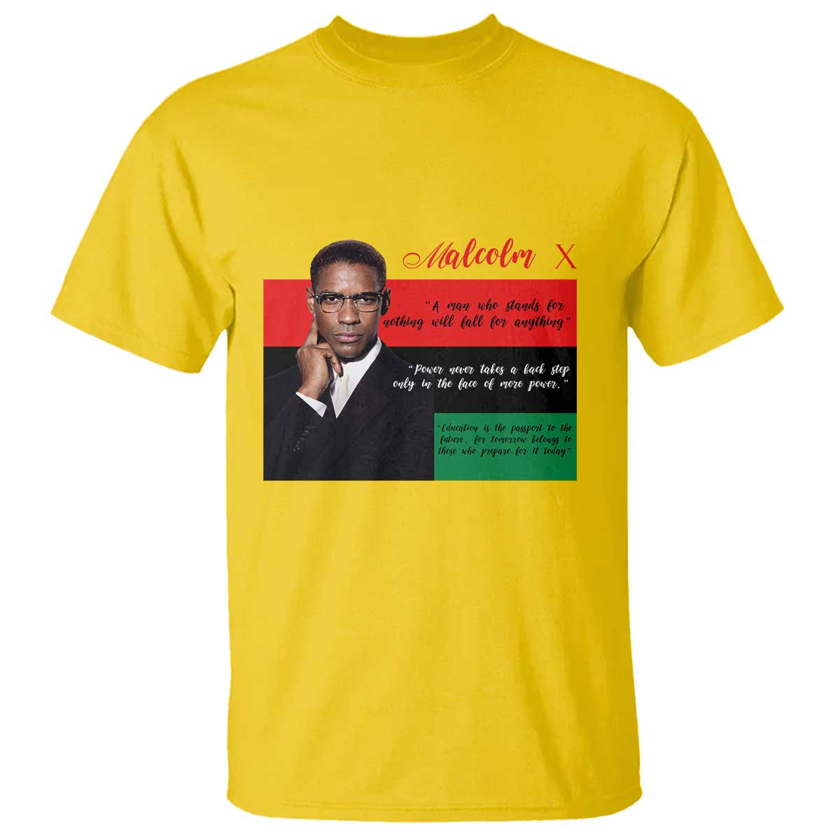 Motivational Malcolm X Quote T Shirt Black History Month Gift - African Pride