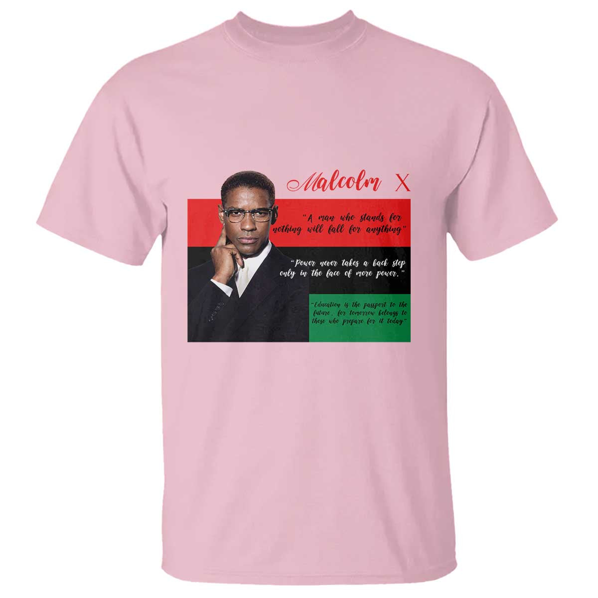 Motivational Malcolm X Quote T Shirt Black History Month Gift - African Pride