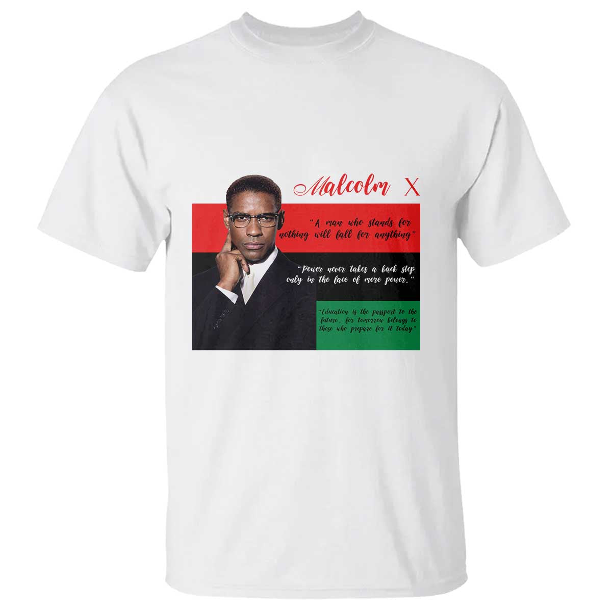 Motivational Malcolm X Quote T Shirt Black History Month Gift - African Pride